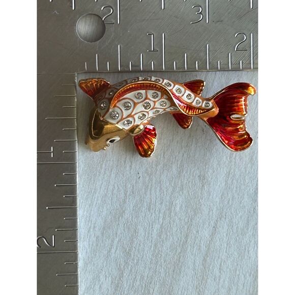 Rare Koi Goldfish Brooch Nice! - Picture 5 of 5
